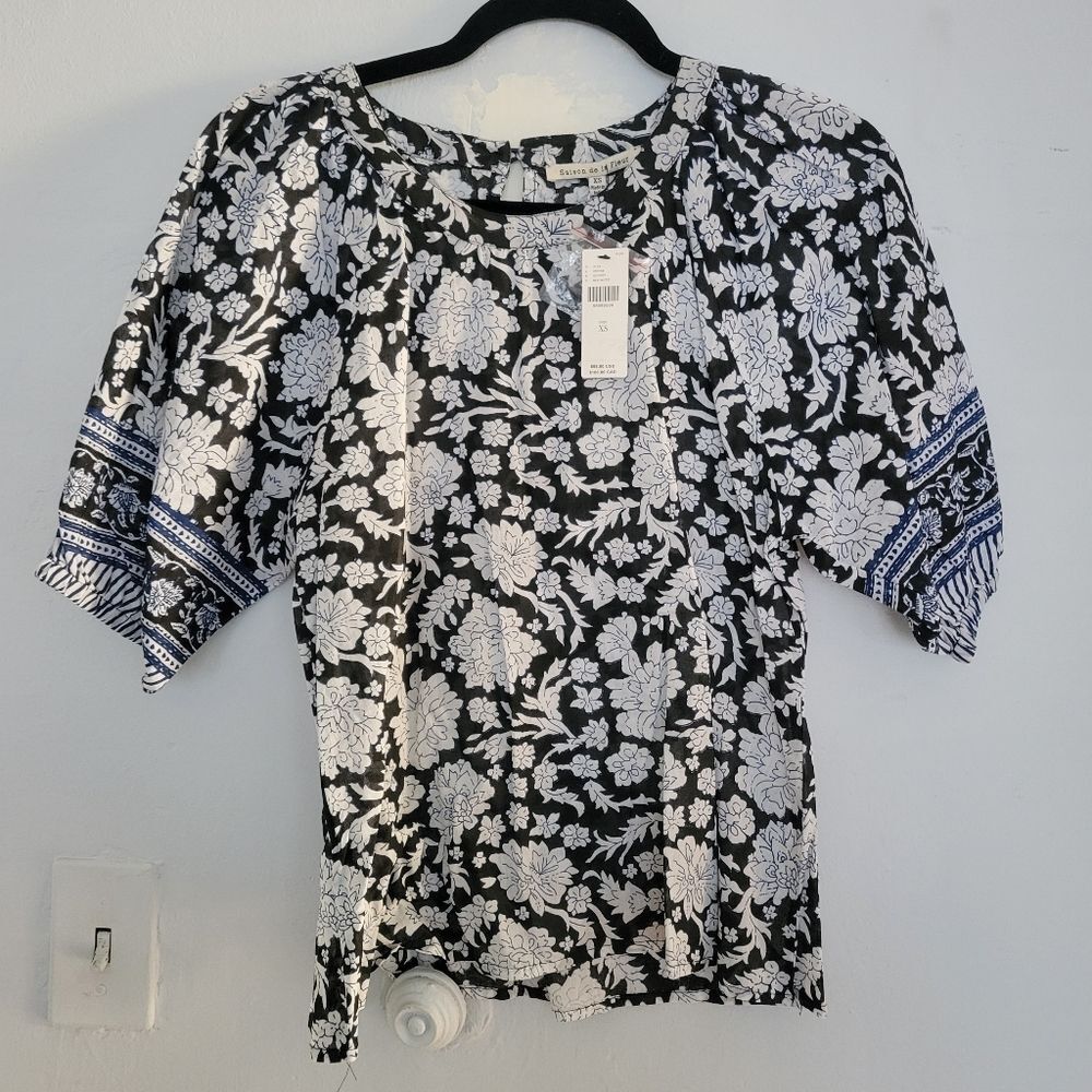 NWT Anthropologie Becca Puff-Sleeved Blouse | XS - Picture 3 of 7